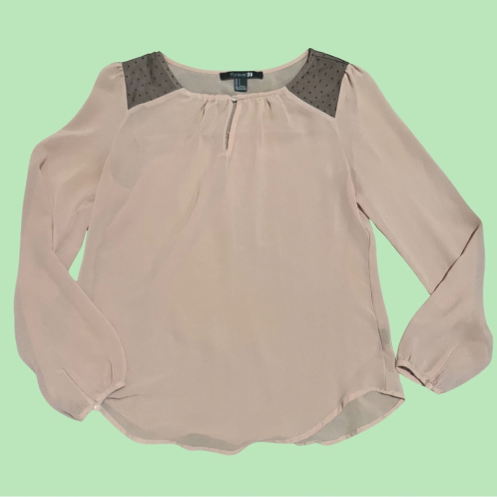 Forever 21 Pink/Creme Blouse